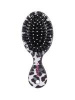 Массажная мини-расческа  для волос с подвеской, Леопардовая Solomeya Mini hair brush with keychain, 1 шт